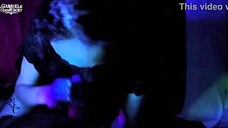 My Heart Races as Masked Goth Petite Delivers Sloppy Red-Lip Deepthroat First Time