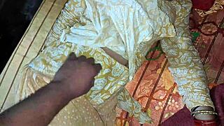 Desi indian bhabhi sneaks away for raw sex with her neighbor village boy in the fields.