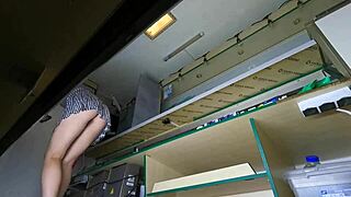 Sexy Hostess Cleans Deep but Hidden Cam Catches Upskirt Panties