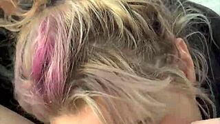 I love how this streetwalker sucks cum off my dick post-facial