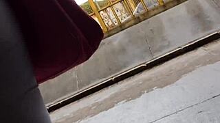 Candid Big Ass Amateur Caught Bending Over on Public Bus