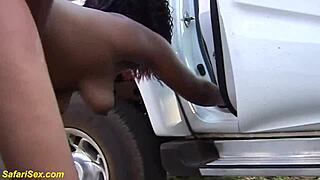 These black stepsibs couldn't hold back, first time rough backseat pounding with deepthroat and cumshots