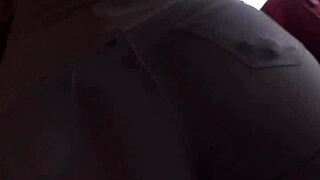 Candid Big Ass Amateur Caught Bending Over on Public Bus