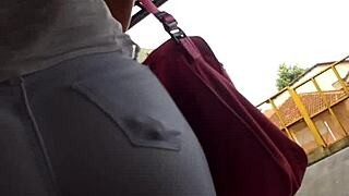 Candid Big Ass Amateur Caught Bending Over on Public Bus