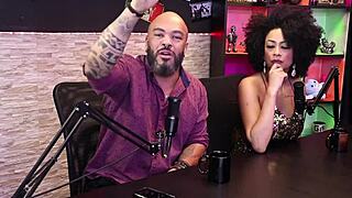 Lady Snow's sensual cast rocks with Lord Kenobi's black stud