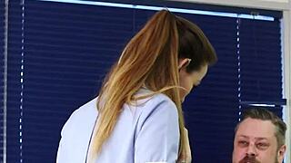 i'm dying here with these nurses jerking my tiny cock in cfnm