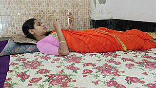 sexy bhabhi in saree gets romantically fucked deep by loving husband