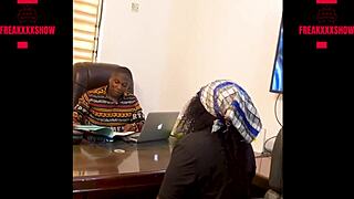 She squirts wildly during rough office sex with her huge ass shaking for the boss