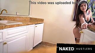 Latina Slut Rams Huge Dildos in Her Wet Pussy