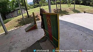 GUARD CATCHES ME MASTURBATING PUBLIC PARK MEDellin COLOMBIA ORGASM TATTOO TITS