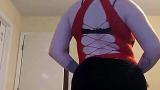 she strips teasing her juicy big tits pussy lips then cums on knees