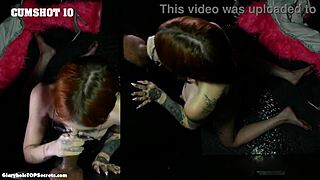 ten cumshots earned through blonde gloryhole blowjob marathon grind!