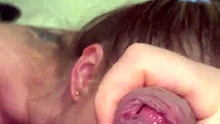 stepmom sneaks in for sneaky oral then bends over for rough pounding ends with bathroom finish on her chest