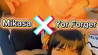brazilian BIG TITS SLUT yor forger x mikasa COSPLAY bent over DOGGY