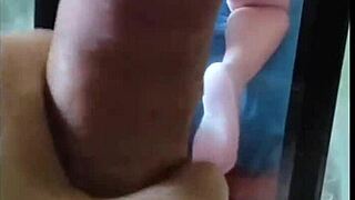 neighbor friend blasts cum tribute all over my wife's ass