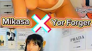 brazilian BIG TITS SLUT yor forger x mikasa COSPLAY bent over DOGGY