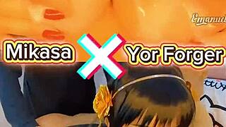 brazilian BIG TITS SLUT yor forger x mikasa COSPLAY bent over DOGGY