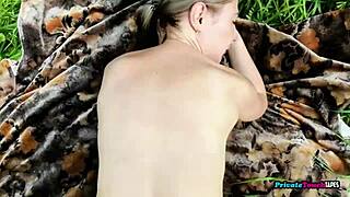 heart races watching mature russian pair ravage each other deep in the wild forest