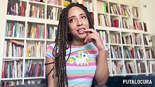 Luna Blackx Milks Torbe's Cock After Horny Interview Blowjob