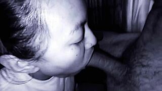 Stepdad's close-up deepthroat blowjob ends in hot facial cumshot