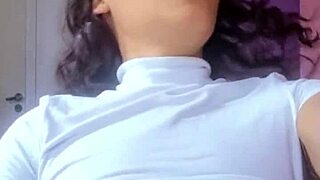 hot brazilian brunette espuletinha begs u to cum on her natural tits dirty talk