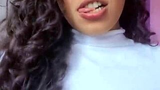 hot brazilian brunette espuletinha begs u to cum on her natural tits dirty talk