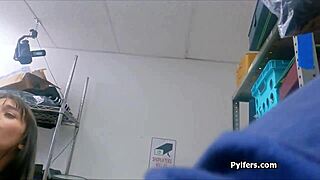 I caught this petite latina suspect taking my big dick at work