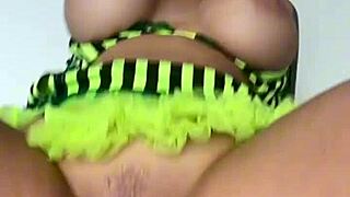 Boom! Monster load blasts super busty chubby latina teen's face in pov ride!