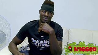 A young beauty blind dates two muscular black guys for interracial threesome pounding