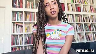 Luna Blackx Milks Torbe's Cock After Horny Interview Blowjob