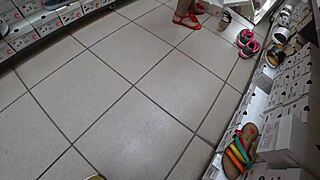 spy that gorgeous russian ass under skirt nylon legs in shoe store?