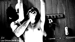 first time teen susy blue punished extreme bdsm in garage by old man