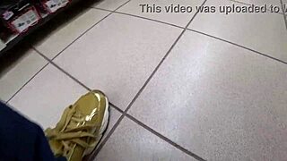 spy that gorgeous russian ass under skirt nylon legs in shoe store?