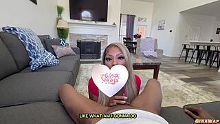 stepsis with juicy curves finally spreads for my hands on her huge natural tits groping