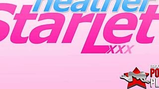 Skinny blonde Heather Starlet massages huge clit vibrator close-up big tits