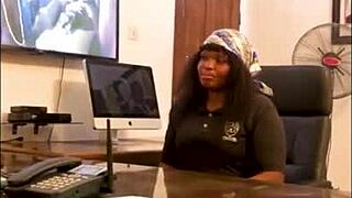 big ass ebony mom rides boss cock for job