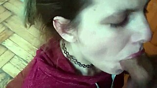 Watch This Ukrainian Milf Wife Slut Take Messy Facial After Deepthroat Cumshot