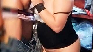 Neighbor caught me dressing as hooker licks ass sucks dick