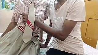 cute desi indian schoolgirl hints at tight pussy play