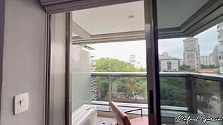 my hot neighbor called me over for bareback fun in the outdoors