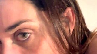 big boobed brazilian slut gives sloppy wet pov blowjob deepthroat cum