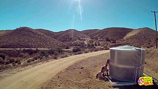 Blonde and Brunette Lesbians Devour Pussy and Tribbing Fiercely Outdoors