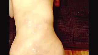 japanese bdsm slave wife punished hard with hot candle wax on ass in garage