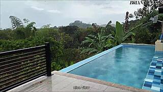 Sexy latina seduced by horny blonde for juicy pussy pounding cowgirl doggystyle missionary outside brian evansx!