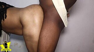 whoa black ninja hammers neighbor's big tits and ass til massive cum dump 💦🍆