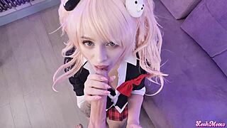Junko Enoshima COSPLAY SLUT Gets CREAMPIED Hard