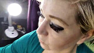 Married Russian pornstar AimeeParadise milf teaches makeup but turns into dirty femdom wife instruction cosplay