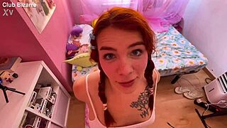 Young Trans Deepthroats Monster Cock Cum Covered Facial!