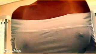 dude check my wife amazing big tits wet braless shirt voyeur
