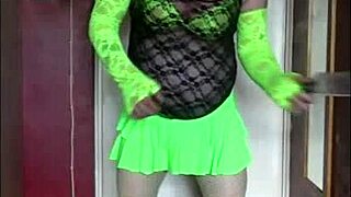 shy crossdressing sissy begs for piss fill to swallow from lover's tube